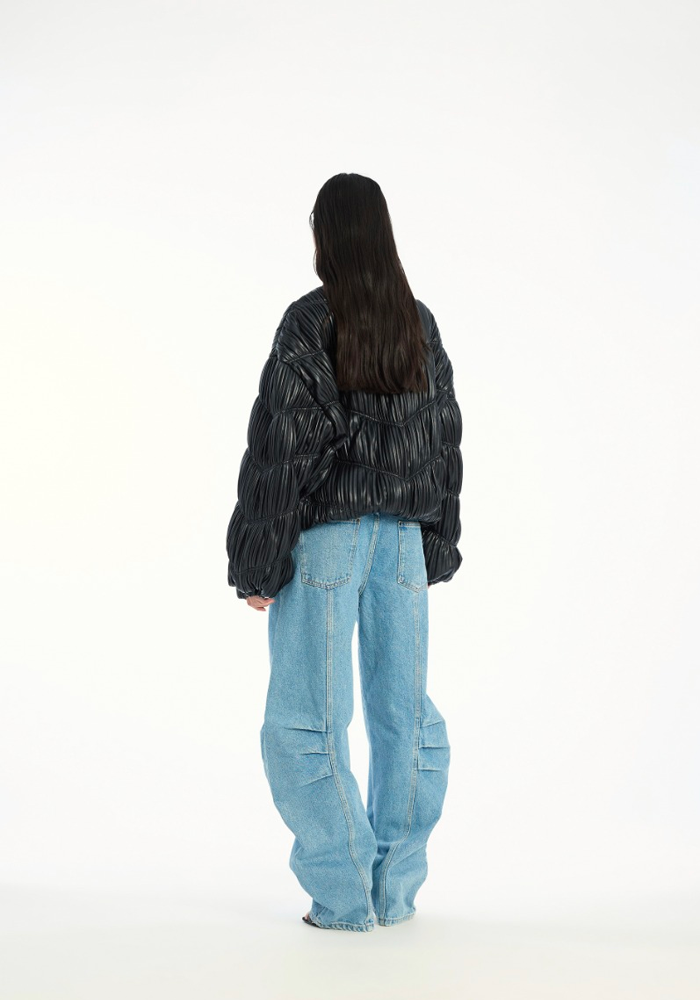 Veste Pleated Noir - Rotate