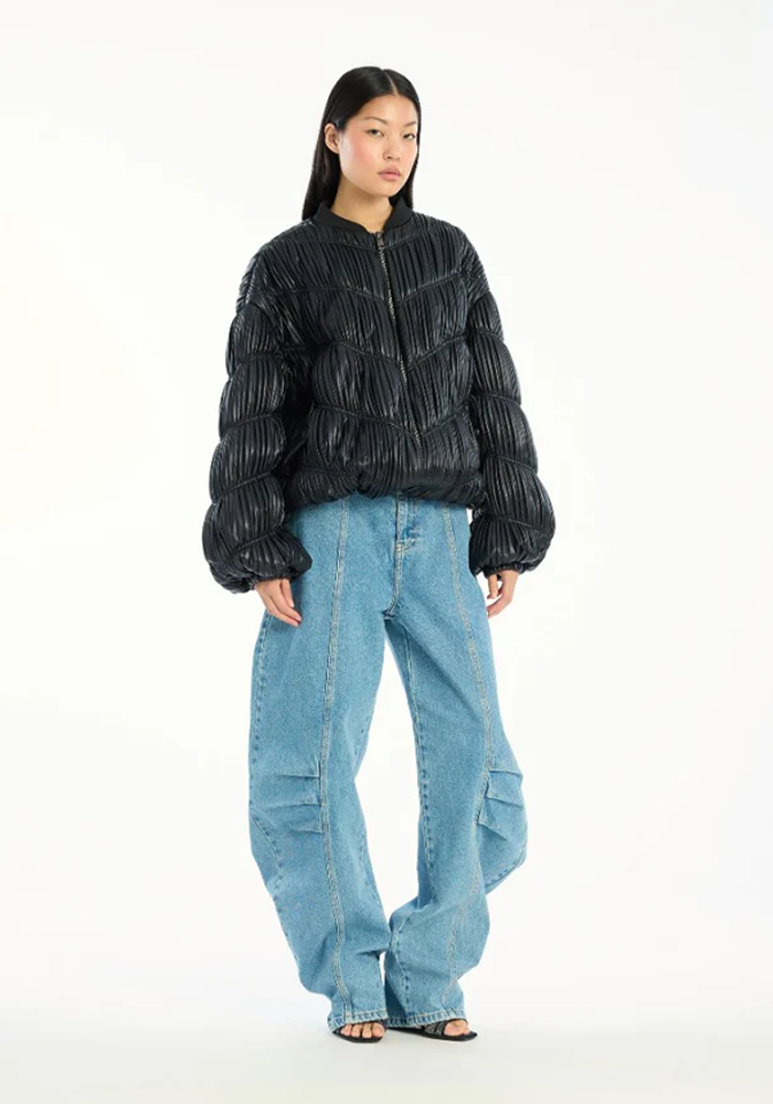 Veste Pleated Noir - Rotate