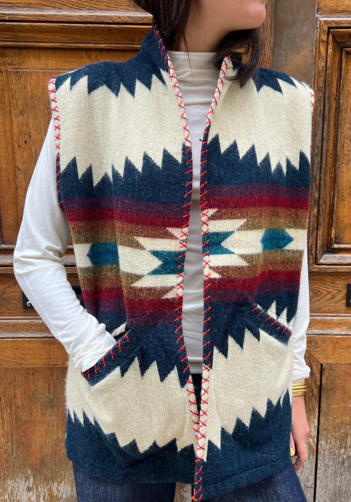 Veste Wild Sans Manche Bleu - Sélectionné par Blush