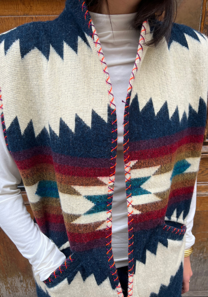 Veste Wild Sans Manche Bleu - Sélectionné par Blush