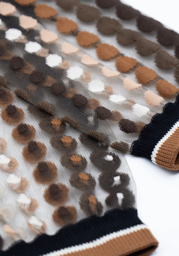 Chaussettes Transparentes Vetrata Brune - Atelier Saint Eustache