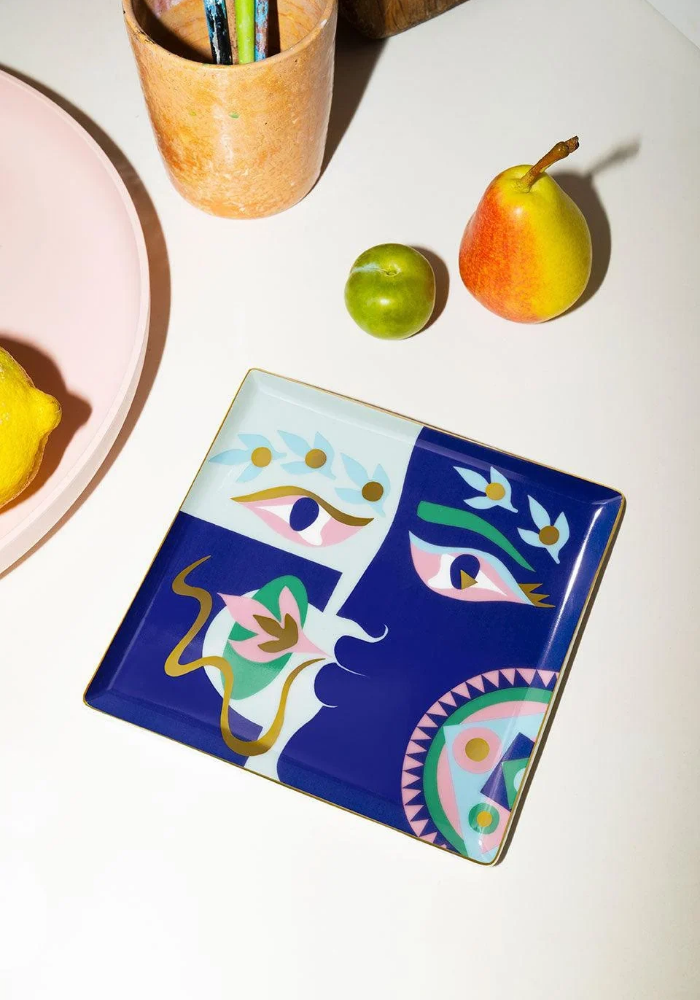 Vide-Poche Claire Johnson Bleu en Porcelaine - Octaevo