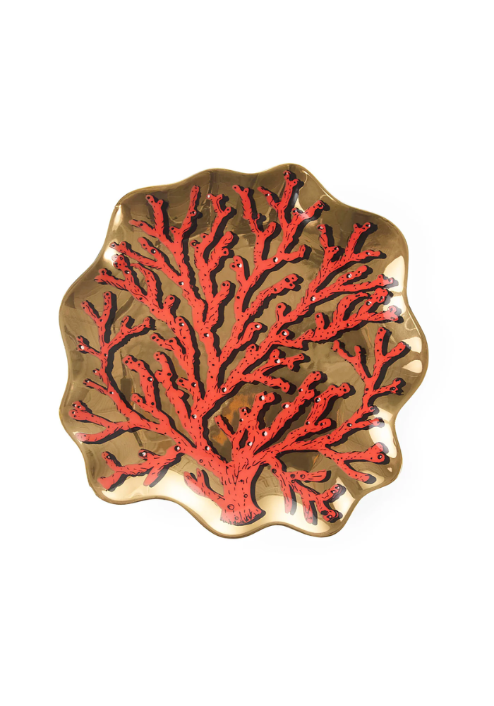Vide-Poches Sirena Coral en porcelaine - Jonathan Adler