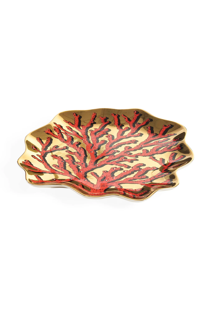 Vide-Poches Sirena Coral en porcelaine - Jonathan Adler