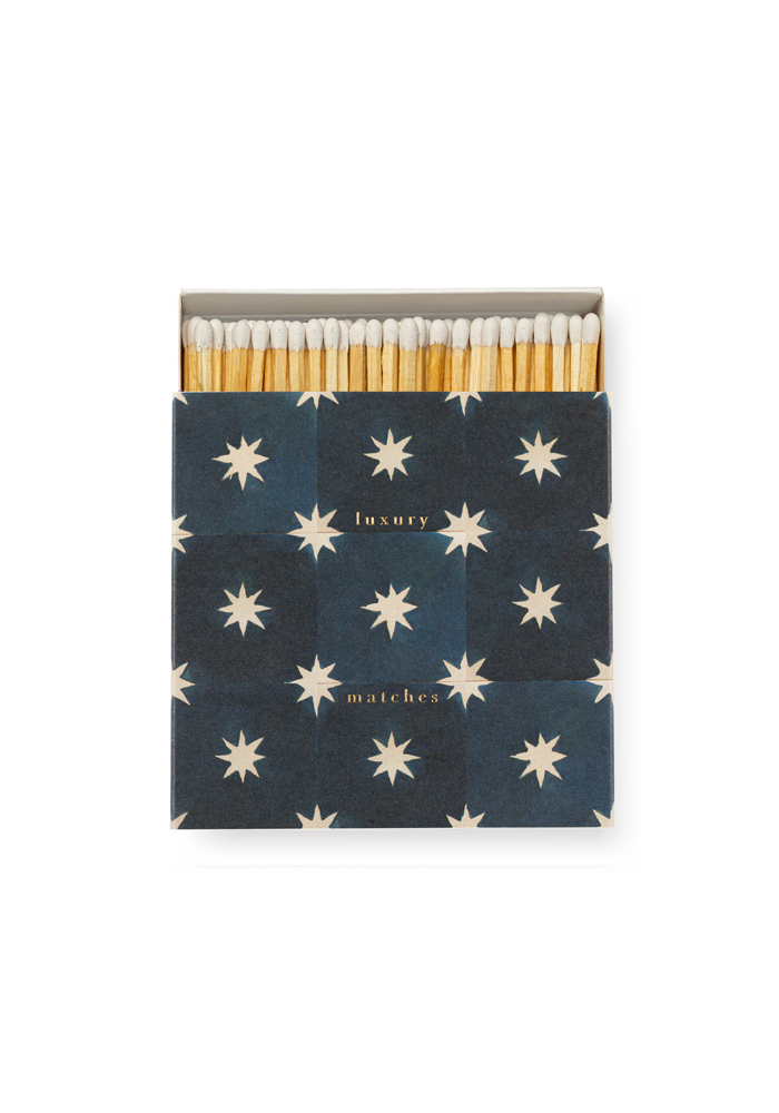 Boite Carrée De 125 Allumettes Navy Star Tile By Wanderlust - Archivist Limited