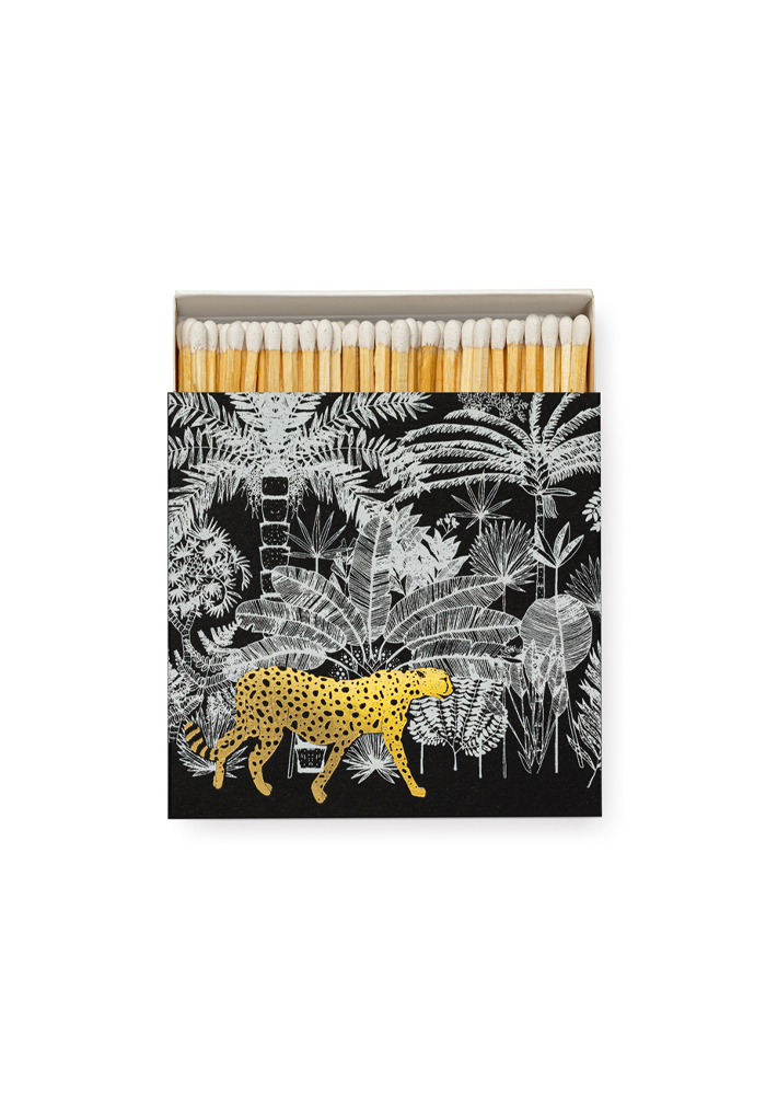 Boite Carrée De 125 Allumettes Cheetah In Jungle - Archivist Limited