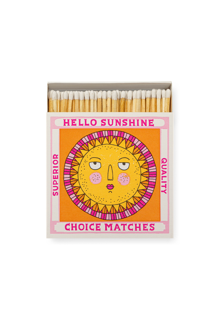 Boite Carrée De 125 Allumettes Hello Sunshine - Archivist Limited