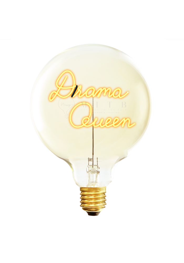 Drama Queen Amber Glass Bulb