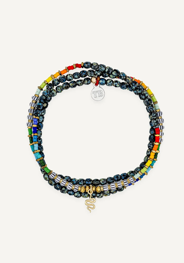 Bracelet 3 Tours Ou Collier Ana Noir Rock Rainbow - Têtes Blondes

