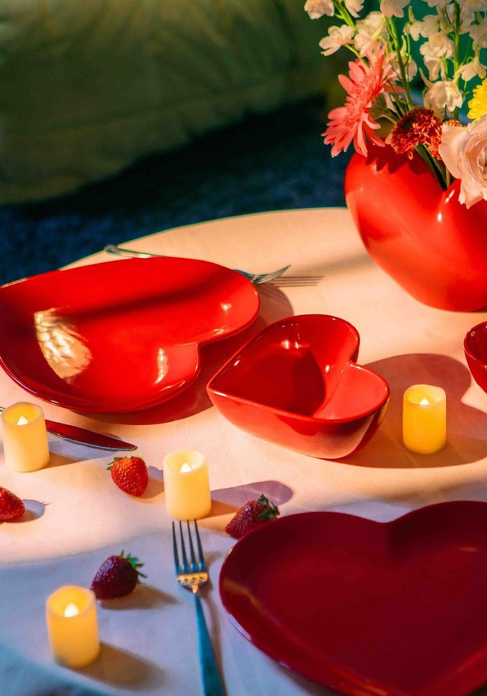 Assiette Love Rouge - Blush Sélection Décoration