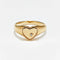 White Gold Heart Mini Signet Ring