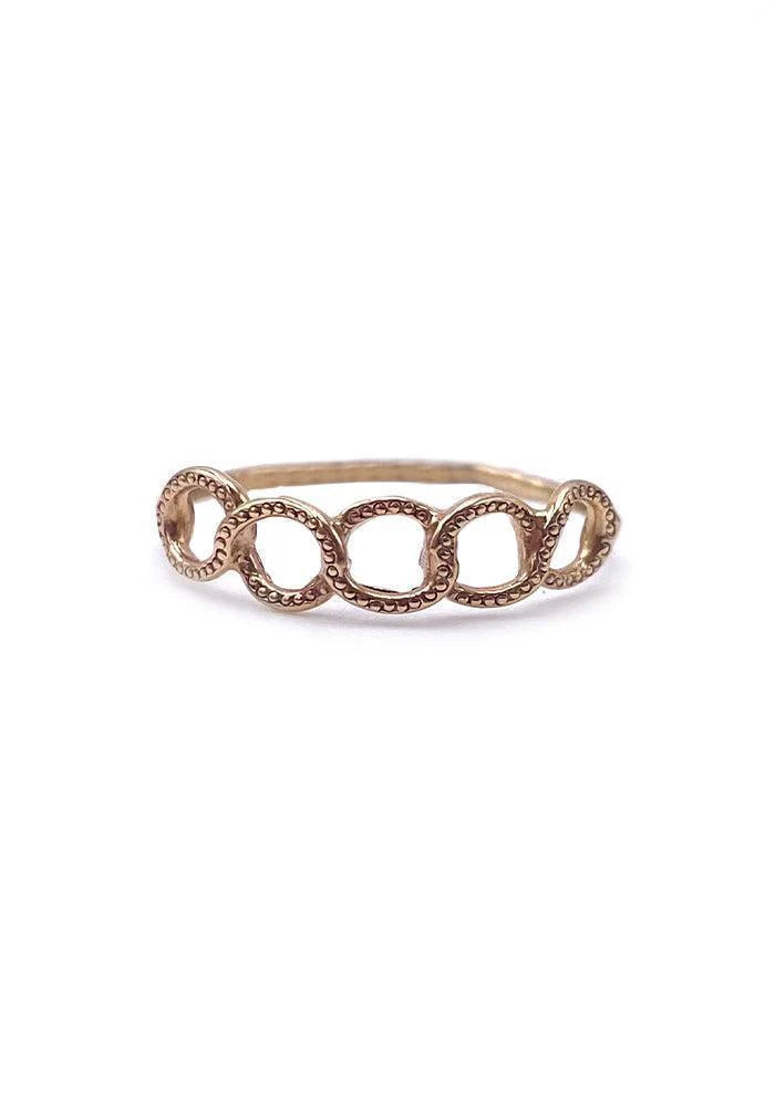 Bague 5 Anneaux Entremêlés - Rusty Thought
