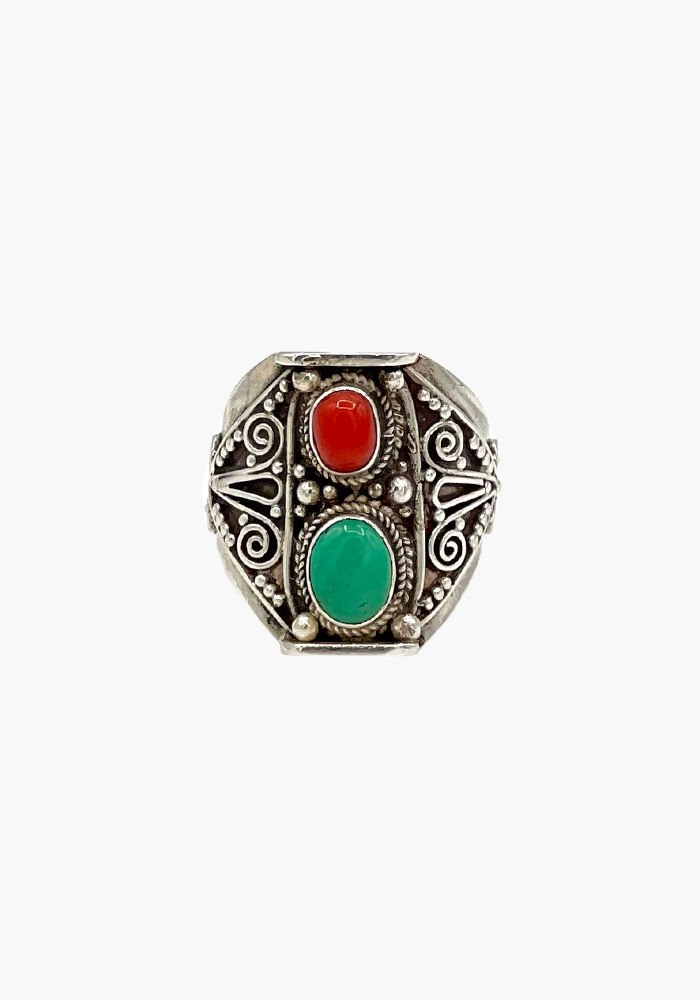 Bague Turquoise Et Corail - Sélectionné par Blush