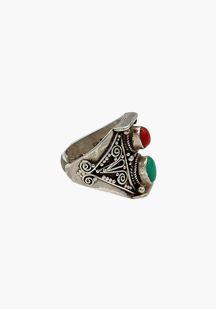 Bague Turquoise Et Corail - Sélectionné par Blush
