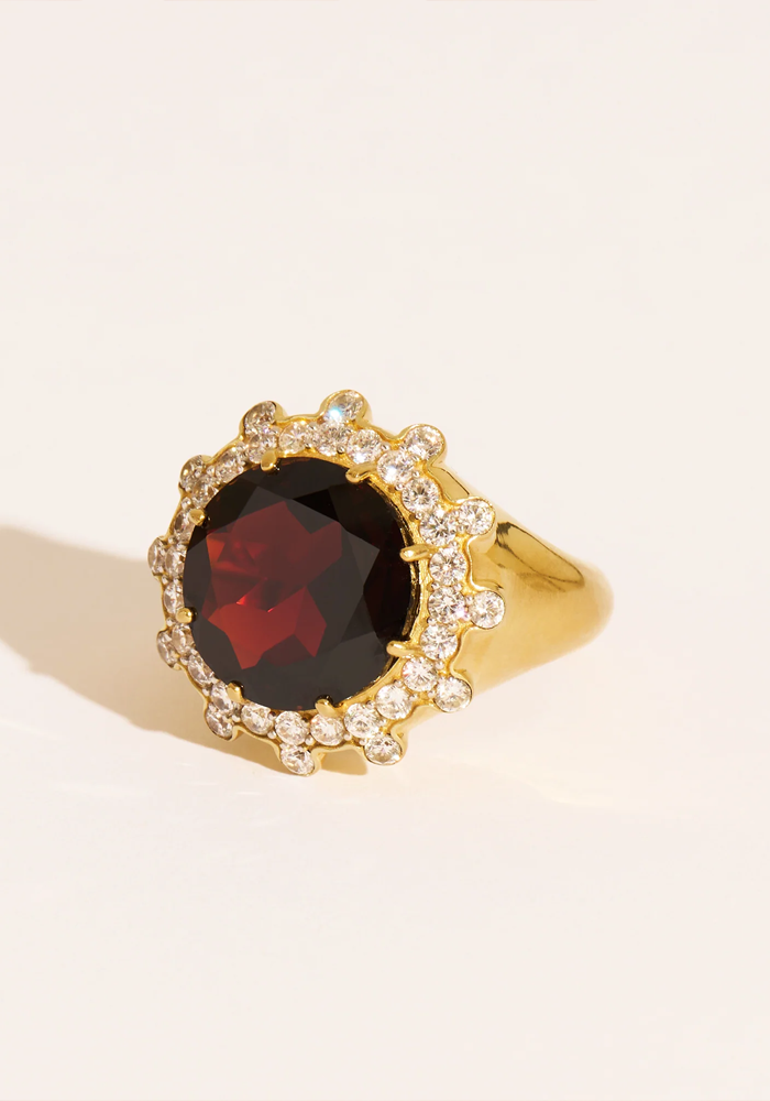 Bague Soleil Sauvage Grenat - Be Maad