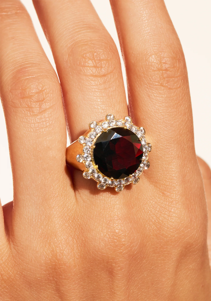 Bague Soleil Sauvage Grenat - Be Maad