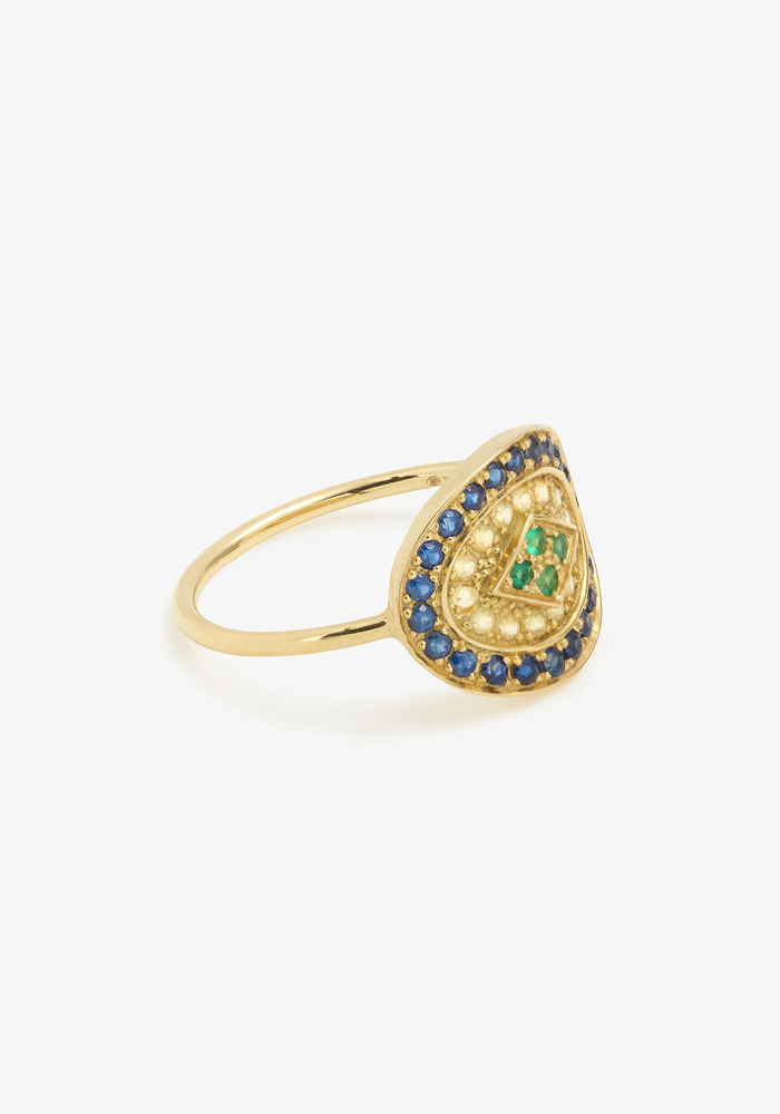 Bague Athena 1 Bleue - Sophie D'Agon