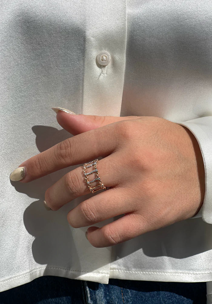 Bague Caspian Opensea Diamants Blancs - Kismet By Milka