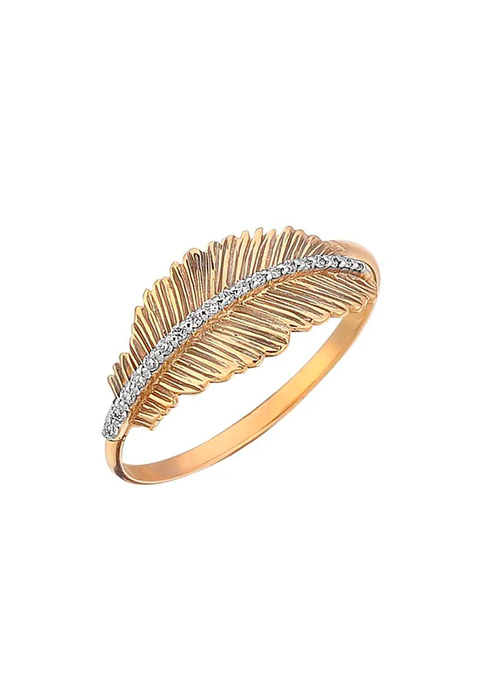 Bague Diamond Thick Feather - Kismet By Milka