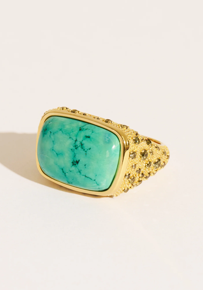 Bague Empreinte Turquoise - Be Maad