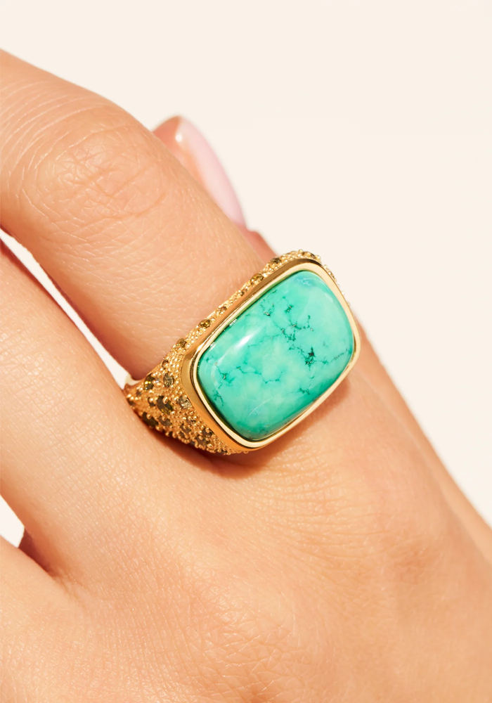 Bague Empreinte Turquoise - Be Maad