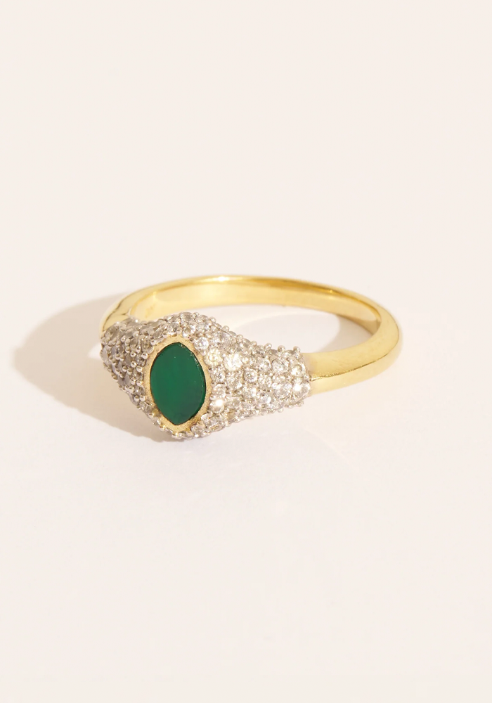 Bague Gigi Onyx Vert - Be Maad