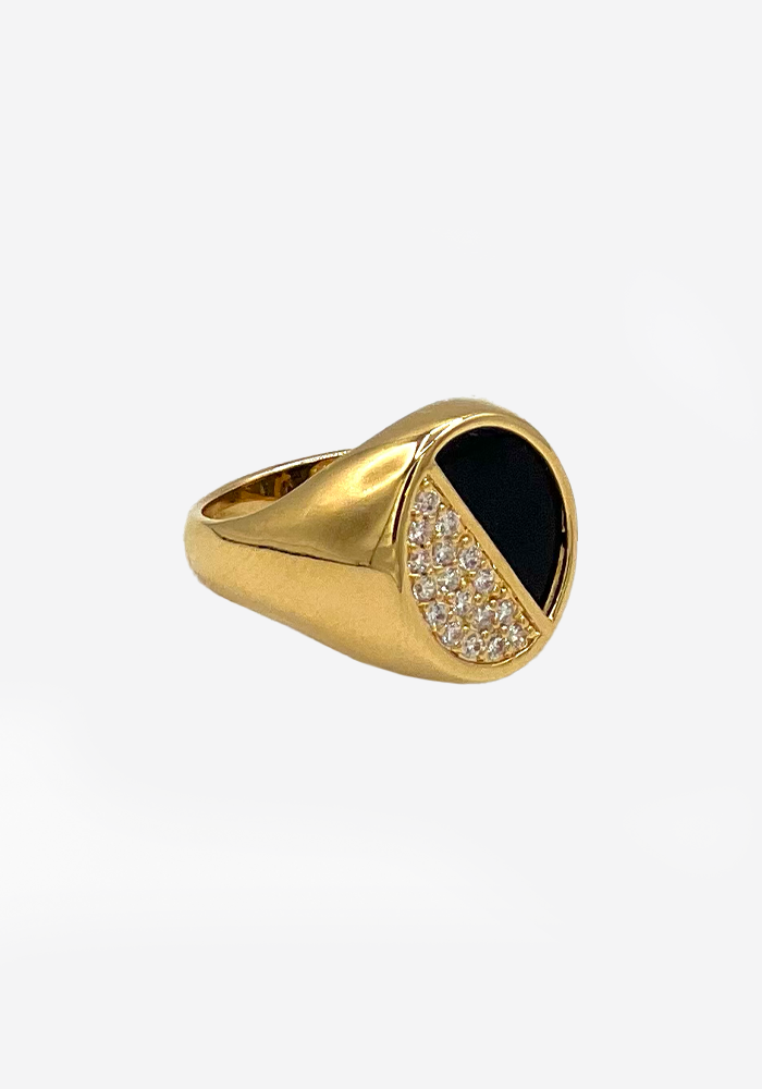 Bague Halo Onyx - Sigal