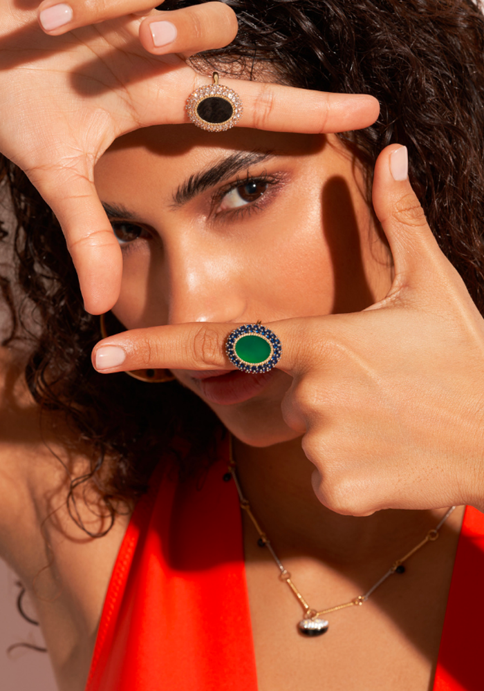 Bague Mirage Onyx Texturé - Be Maad