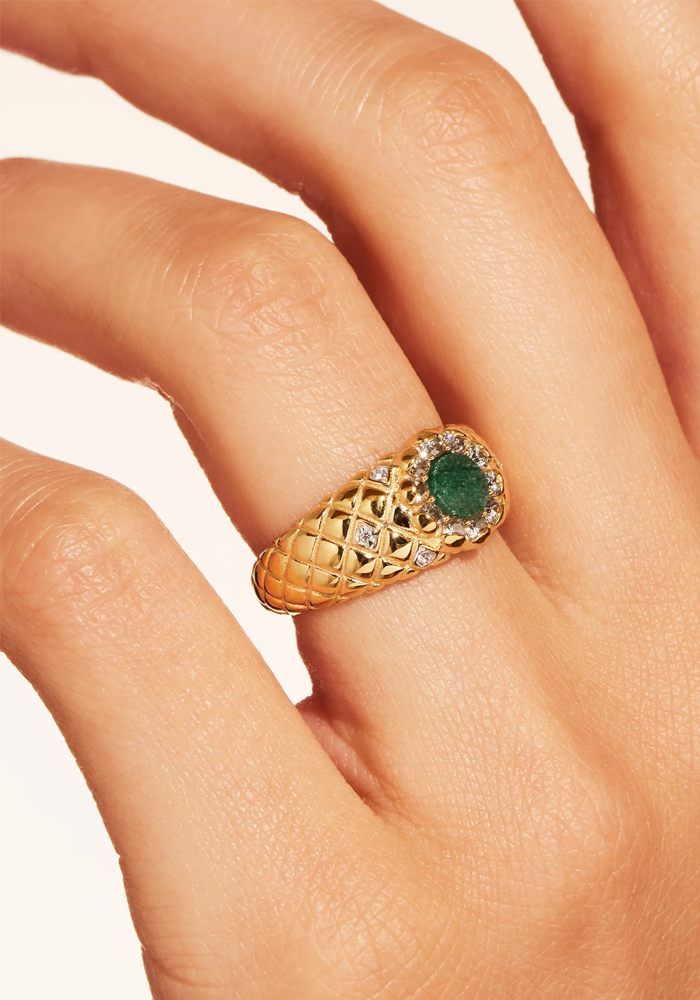 Bague Rive D'Or Aventurine - Be Maad