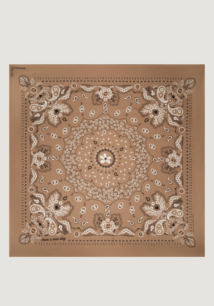 Bandana En Soie Châtaigne - Call It By Your Name 