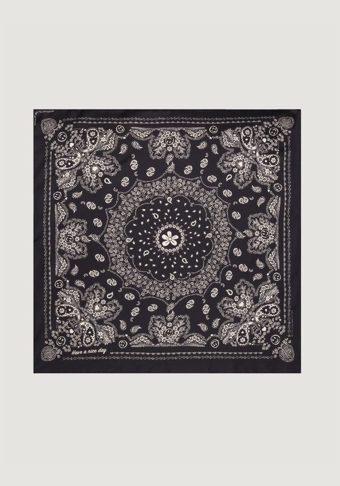 Bandana En Soie Noir Petit Modèle - Call It By Your Name