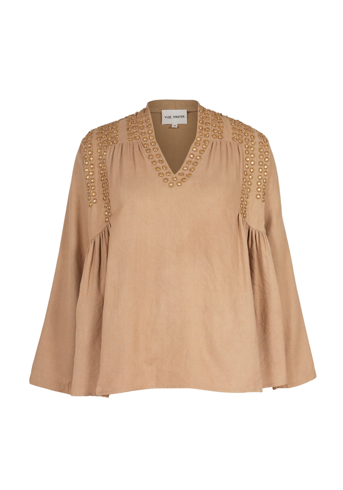 Blouse Bling Camel - V De Vinster