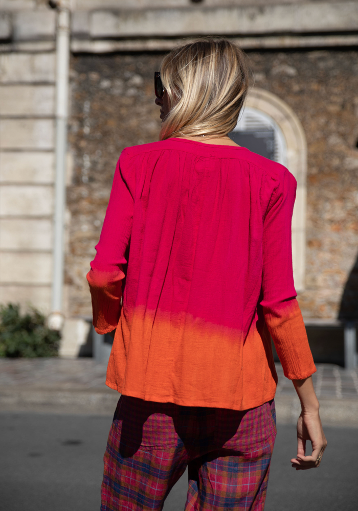 Blouse Formentera Pink Orange - Love And Let Dye