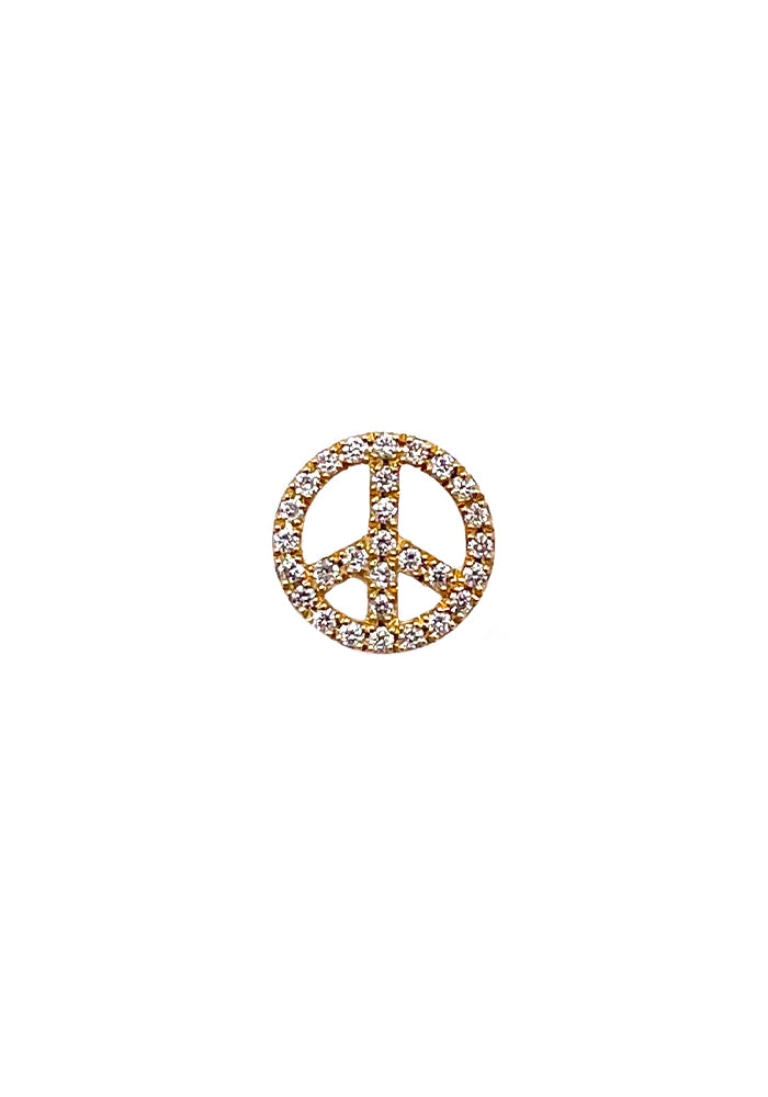 Boucle D'Oreille Peace And Love Diamants Blancs - Feidt
