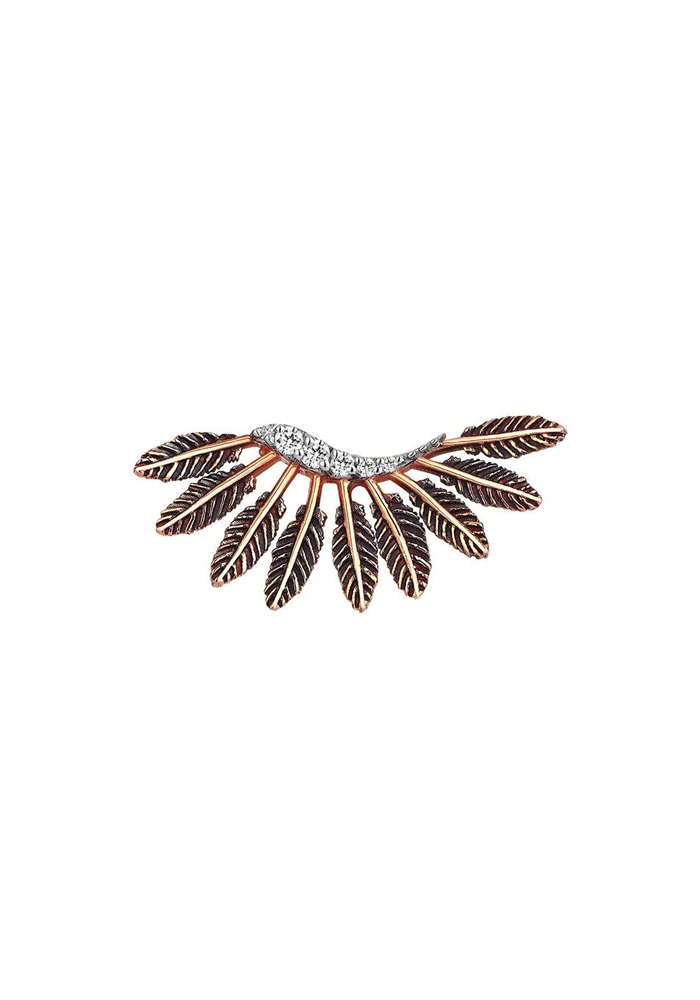 Boucle D'Oreille Feather Arc - Kismet By Milka