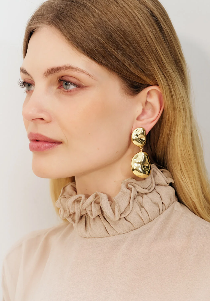 Boucles D'Oreilles Double Nugget - Vanessa Baroni