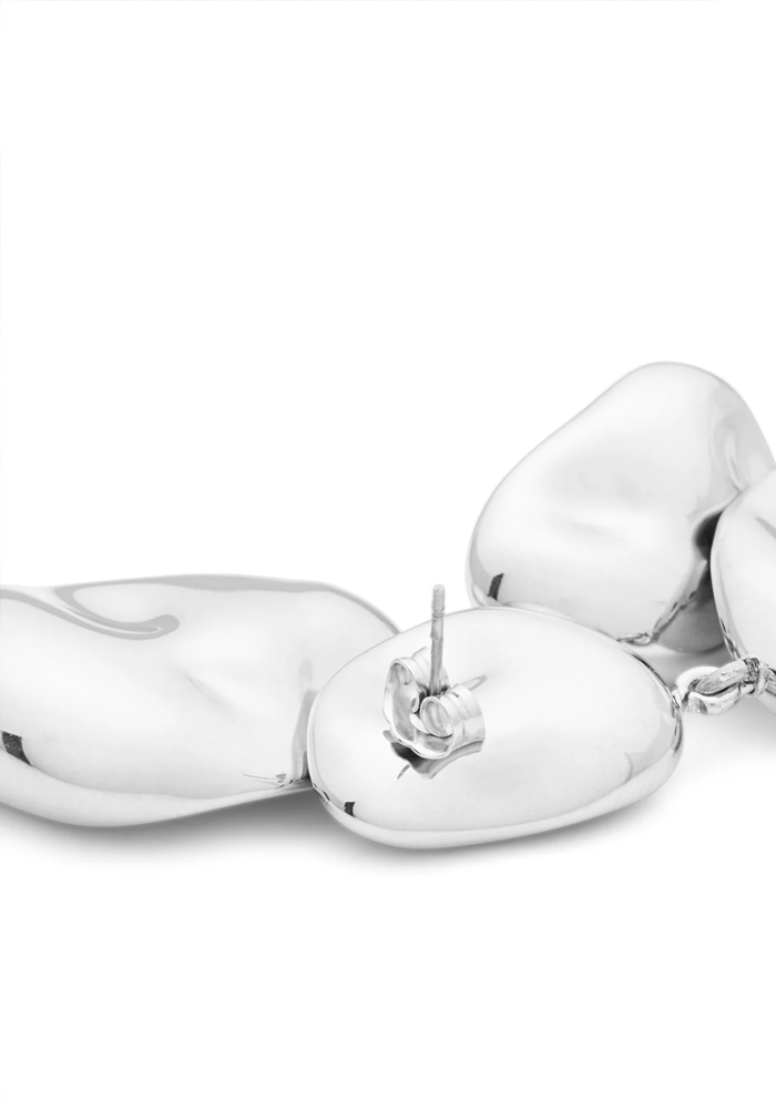 Boucles D'Oreilles Double Nugget Silver - Vanessa Baroni