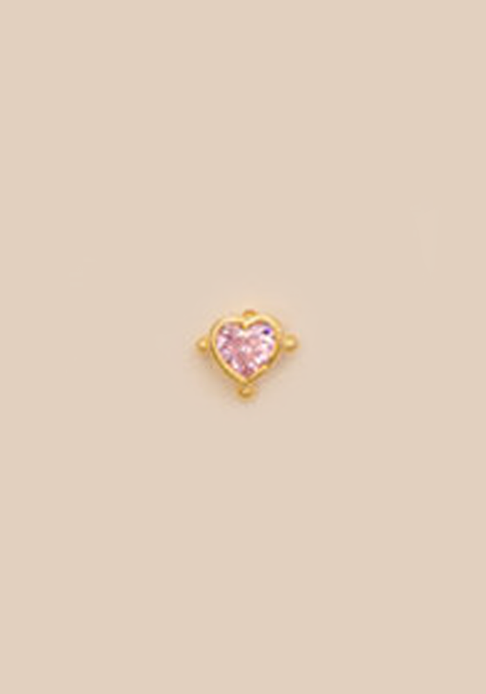 Boucle D'Oreille Mini Heart Rose - Blush Sélection Bijoux