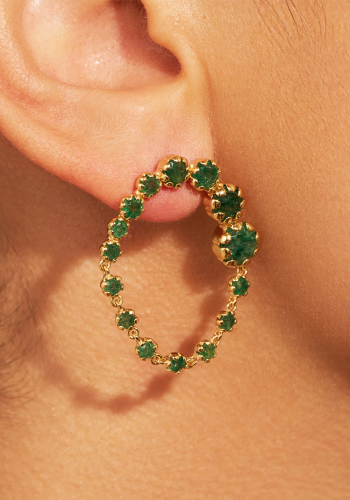 Boucles D'Oreilles Rive D'Or Aventurine - Be Maad