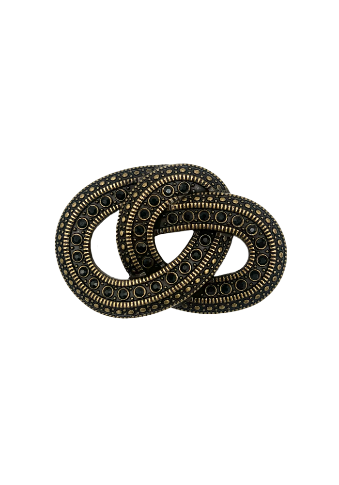 Infinity Belt Buckle With Rhinestones