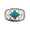 Arabesque And Turquoise Silver Belt Buckle