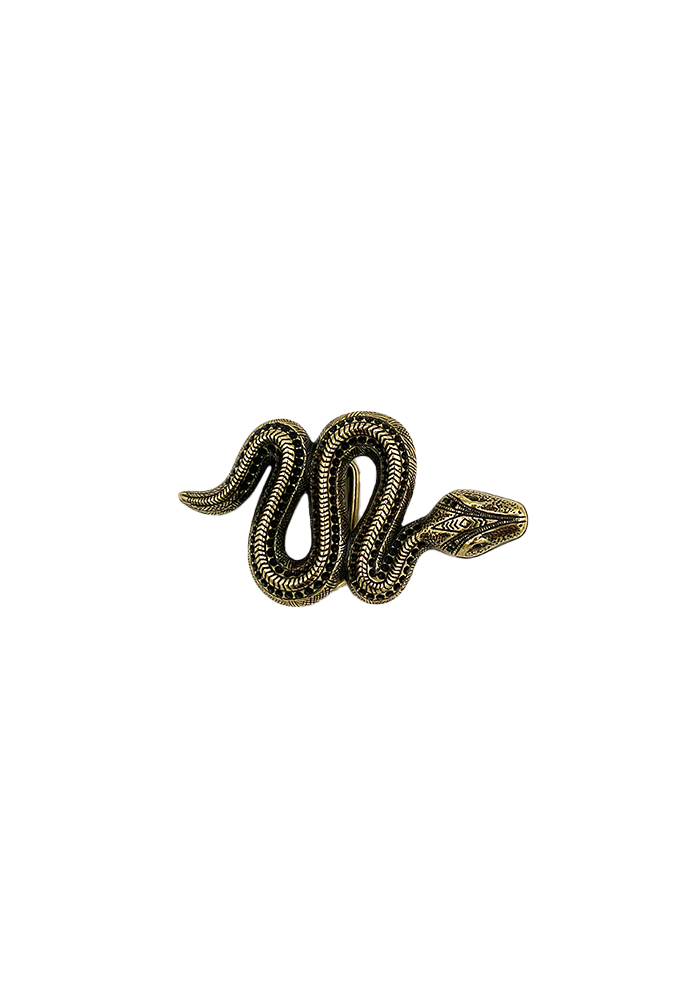 Boucle De Ceinture Mini Serpent Doré - Yolete