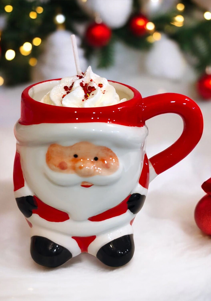 Bougie Mug Père Noël - Blush Sélection Décoration