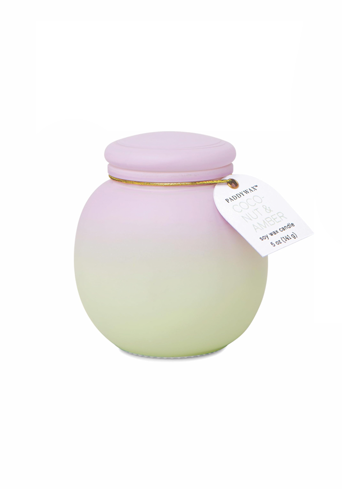 Bougie Orb Noix de coco et ambre - Blush Sélection Décoration