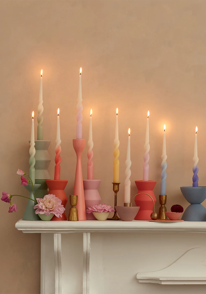 Lot De 8 Bougies Torsadées - Meri Meri 