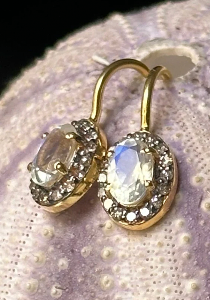 Boucles D'Oreilles Victoria Pierre De Lune - Vic Et Max