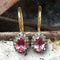 Boucles D'Oreilles Victoria Tourmaline Rose