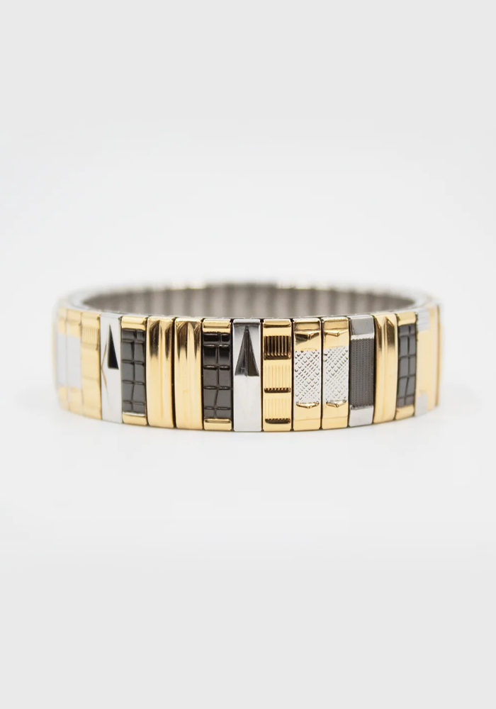 Bracelet Sig 14 Doré Argent Et Noir - Sigal