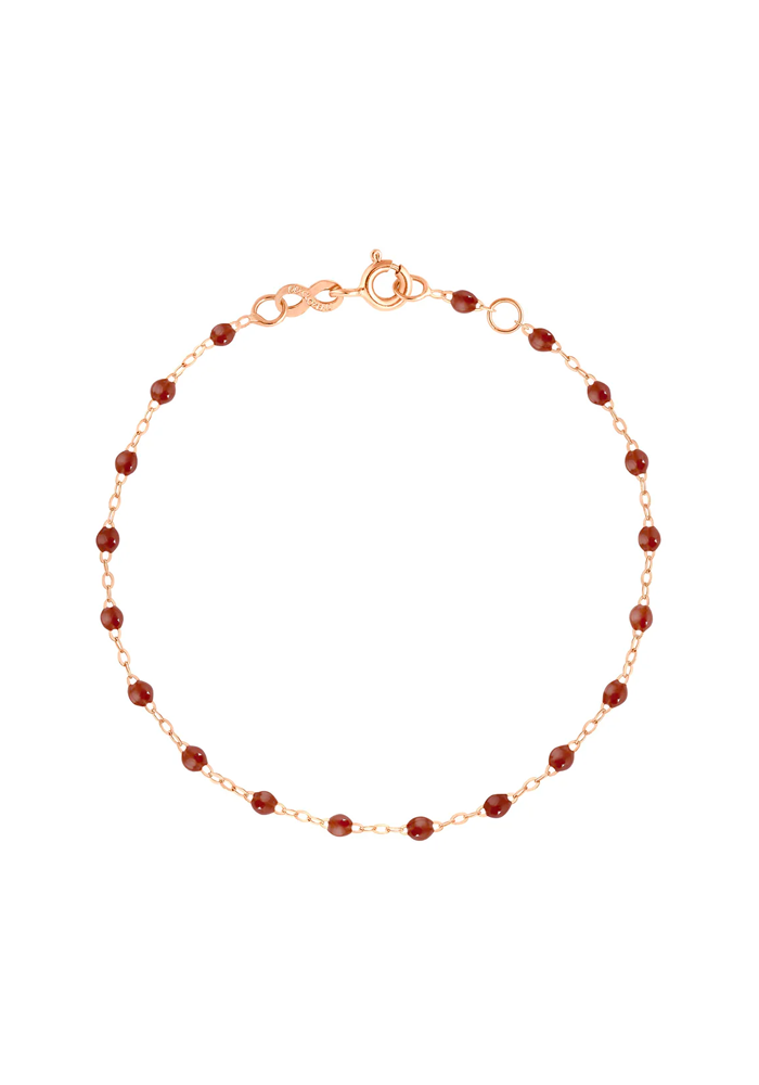 Bracelet Classique Gigi Or Rose Et Résines Moka 17cm - Gigi Clozeau
