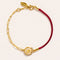 Bracelet Coquillage Cordon Bordeaux Nacre